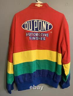 Vintage Jeff Hamilton NASCAR Racing Jeff Gordon DUPONT RAINBOW Jacket Medium