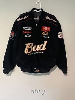 Vintage Jh Design Chase Racing Nascar Jacket Budweiser Dale Earnhardt Jr Size L