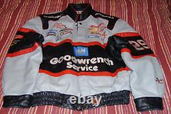 Vintage Kevin Harvick Racing Jacket 00s NASCAR Leather Goodwrench SIZE M R10