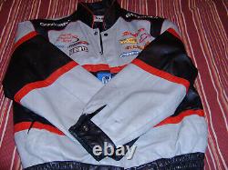 Vintage Kevin Harvick Racing Jacket 00s NASCAR Leather Goodwrench SIZE M R10