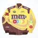 Vintage M&m's Nascar Racing Yellow 80s Woven Bomber Jacket Mens L