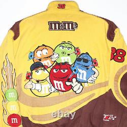 Vintage M&M'S NASCAR Racing Yellow 80s Woven Bomber Jacket Mens L