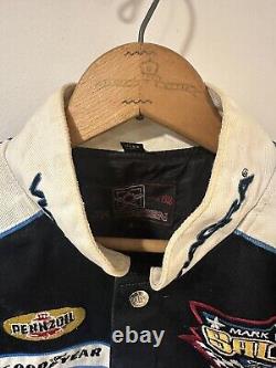 Vintage Mark Martin Viagra Racing Jacket Nascar Ford Roush Jeff Hamilton Size S