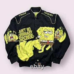 Vintage Men's Jeff Hamilton SpongeBob SquarePants NASCAR Racing Jacket Size M