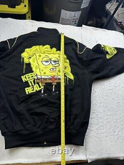 Vintage Men's Jeff Hamilton SpongeBob SquarePants NASCAR Racing Jacket Size M