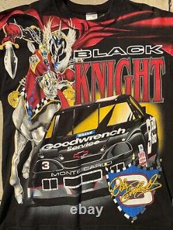 Vintage Men's NASCAR Dale Earnhardt The Black Knight AOP Fruit Of The Loom Sz L