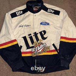 Vintage Miller Lite Rusty Wallace Signature Jacket Men's XXL NASCAR