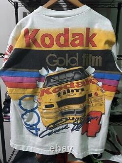 Vintage NASCAR 1993 Ernie Irvan Kodak Film Racing Single Stitch AOP T-Shirt