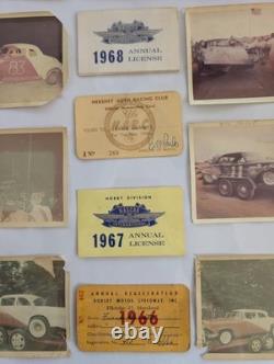 Vintage NASCAR Annual License Race Used Rare 1966 67 68 Framed with photos
