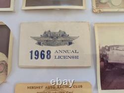 Vintage NASCAR Annual License Race Used Rare 1966 67 68 Framed with photos
