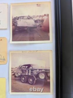 Vintage NASCAR Annual License Race Used Rare 1966 67 68 Framed with photos