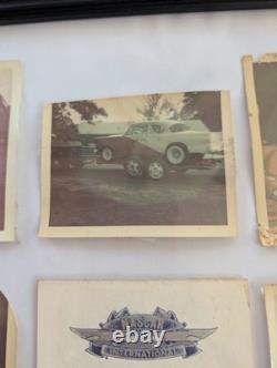 Vintage NASCAR Annual License Race Used Rare 1966 67 68 Framed with photos