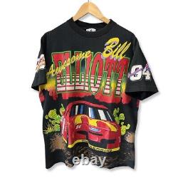 Vintage NASCAR Bill Elliott Dawsonville Gang AOP Graphic T Shirt Sz L McDonalds