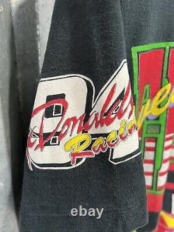 Vintage NASCAR Bill Elliott Dawsonville Gang AOP Graphic T Shirt Sz L McDonalds
