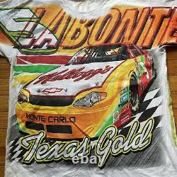 Vintage NASCAR Bobby Labonte Kelloggs All Over Print Graphic Racing T-Shirt Sz M