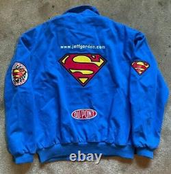 Vintage NASCAR Chase Authentics Blue Jeff Gordon DuPont Superman Racing Jacket