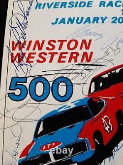 Vintage NASCAR DRIVER AUTOGRAPHS Personally OBTAINED AT RIVERSIDE RACEWAY 1974