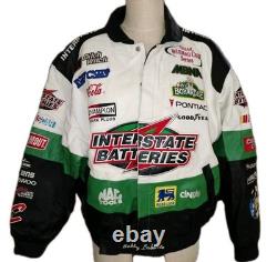 Vintage NASCAR Jacket Men's Lg Jeff Hamilton Interstate Racing Bobby Labonte