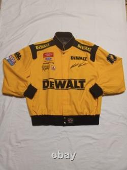 Vintage NASCAR Jacket Mens XL Yellow Black Matt Kenseth DeWALT Racing JH Design