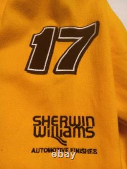 Vintage NASCAR Jacket Mens XL Yellow Black Matt Kenseth DeWALT Racing JH Design