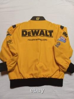 Vintage NASCAR Jacket Mens XL Yellow Black Matt Kenseth DeWALT Racing JH Design