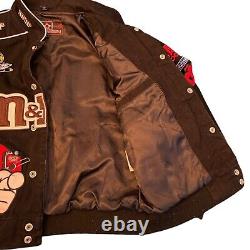 Vintage NASCAR M&M Racing Jacket Twill #38 Elliot Sadler Black Size Youth XL