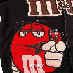 Vintage NASCAR M&M Racing Jacket Twill #38 Elliot Sadler Black Size Youth XL