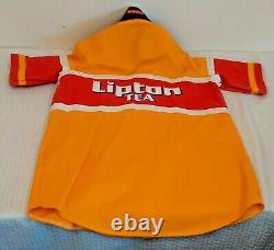 Vintage NASCAR Race Used Crew Uniform Shirt LIPTON TEA 1990s Busch Benson M #74