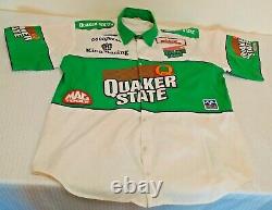 Vintage NASCAR Race Used Crew Uniform Shirt Pants QUAKER STATE Rudd Bodine King