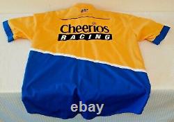 Vintage NASCAR Race Used Crew Uniform Shirt Signed Benson Roush CHEERIOS 1990s