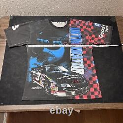 Vintage NASCAR Racing Dale Earnhardt All Over Print Shirt Intimidator Nutmeg Men