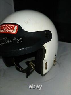 Vintage NASCAR Rodney Combs #89 Simpson race used driver's helmet signed auto