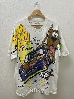 Vintage Nascar Cartoon Network Scooby Doo Wacky Racing T Shirt All Over Print XL