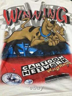 Vintage Nascar Cartoon Network Scooby Doo Wacky Racing T Shirt All Over Print XL