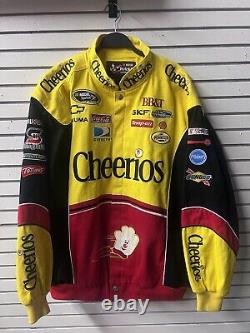 Vintage Nascar Chase Authentic Clint Bowyer Cheerios Yellow Jacket Size XL