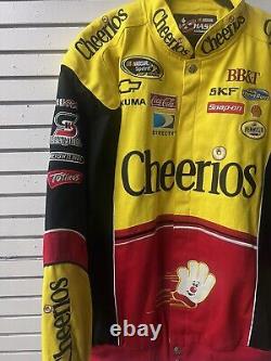 Vintage Nascar Chase Authentic Clint Bowyer Cheerios Yellow Jacket Size XL