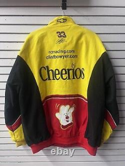 Vintage Nascar Chase Authentic Clint Bowyer Cheerios Yellow Jacket Size XL