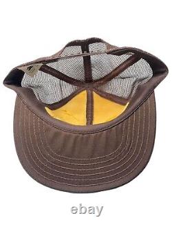 Vintage Nascar Chattanooga Chew Racing Yellow Brown Snapback Hat