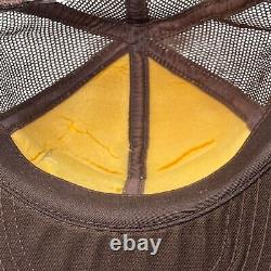 Vintage Nascar Chattanooga Chew Racing Yellow Brown Snapback Hat