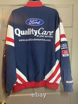 Vintage Nascar Ford Quality Care Race Jacket Size XL