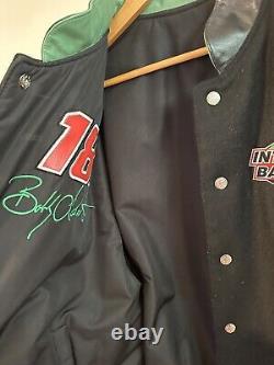 Vintage Nascar Jeff Hamitoln Jacket Mens Size Large Bobby Labonte #18 Green Race