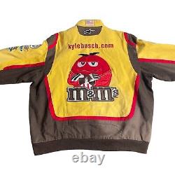 Vintage Nascar M&M's Racing Team Jacket #18 Kyle Busch Size 3XL Mens