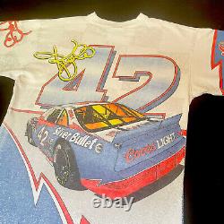 Vintage Nascar Racing Kyle Petty Coors Light All Over Print T Shirt Size M 90s