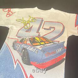 Vintage Nascar Racing Kyle Petty Coors Light All Over Print T Shirt Size M 90s