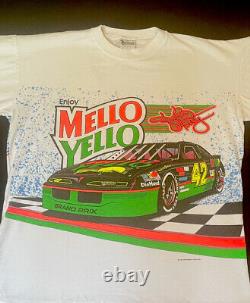 Vintage Nascar Racing Kyle Petty Mello Yello All Over Print T Shirt Sz L 90s EUC