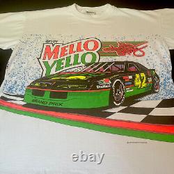 Vintage Nascar Racing Kyle Petty Mello Yello All Over Print T Shirt Sz L 90s EUC