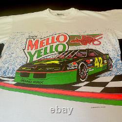 Vintage Nascar Racing Kyle Petty Mello Yello All Over Print T Shirt Sz L 90s EUC