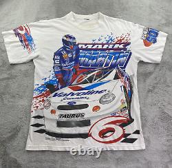 Vintage Nascar Racing Shirt Mens Extra Large 90s Mark Martin AOP All Over Print