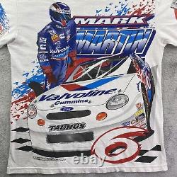 Vintage Nascar Racing Shirt Mens Extra Large 90s Mark Martin AOP All Over Print