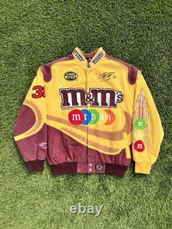 Vintage Rare Yellow & Brown MM Nascar Jacket Jh Design Elliot Sadler #38 Sz M